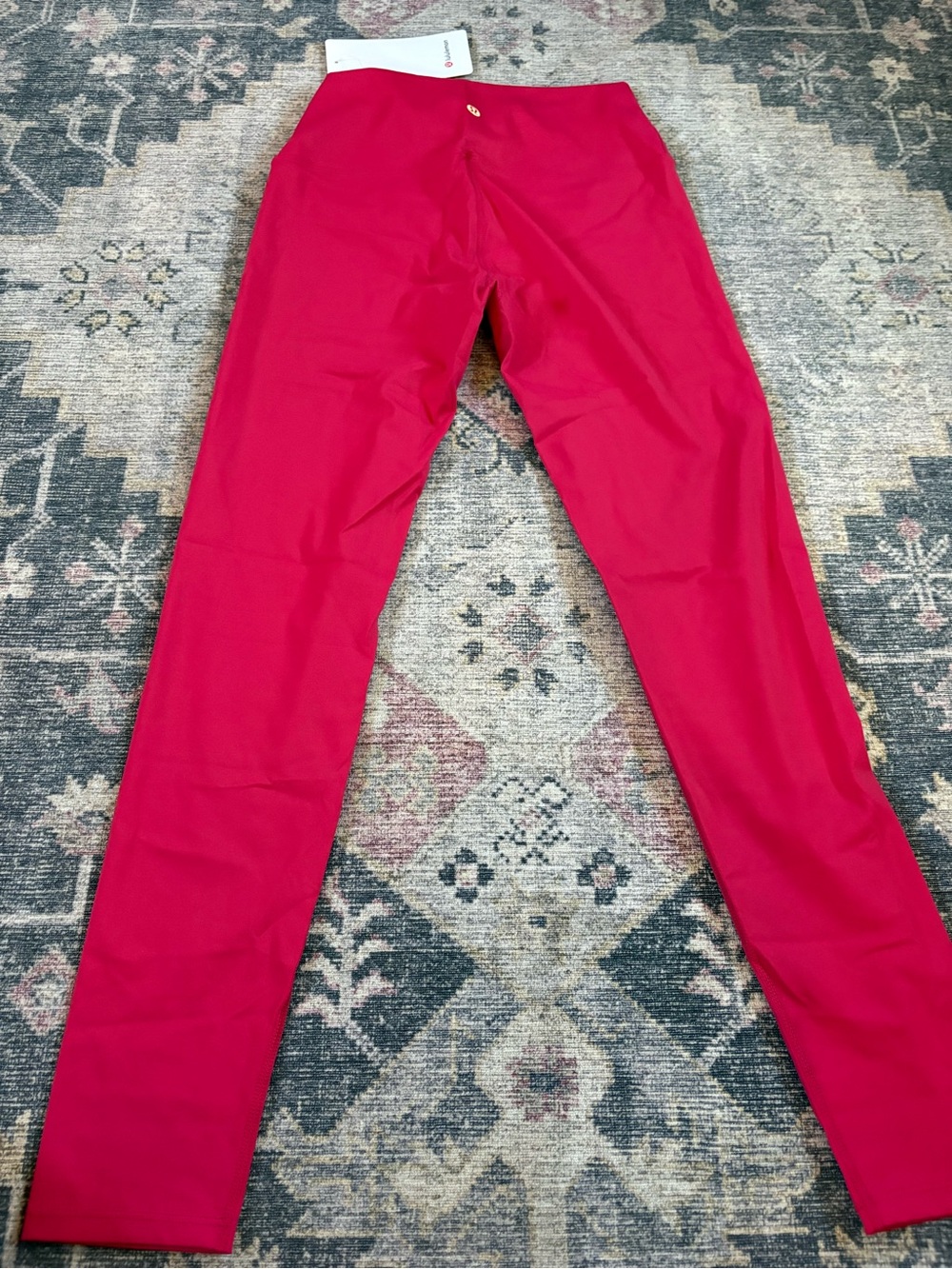 Woman’s red Lulu lemon dupe jogger set